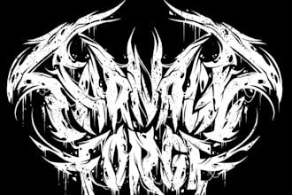 design a brutal grindcore metal logo for your band