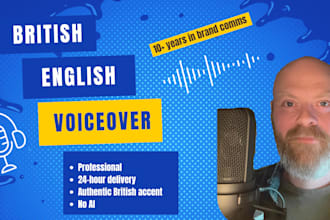 record a professional british english commercial voice over