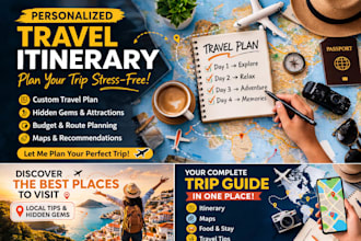 create a personalized travel itinerary and travel plan for your trip