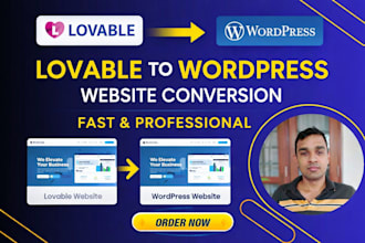 convert lovable app website to wordpress website with elementor