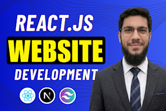 build a modern react next js website or landing page