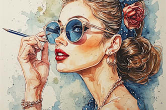 draw pin up girl and pin up girl illustration