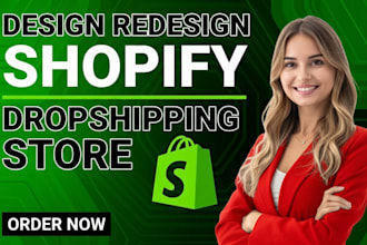 design a branded shopify dropshipping store or website