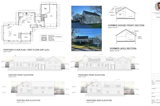 draft 2d autocad house and residential floor plans for city permits