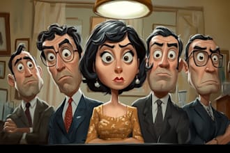 draw you like a cartoon TV caricature