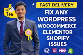 fix wordpress issues, woocommerce fix, elementor issues