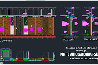 convert sketch, image or pdf into professional autocad drawing