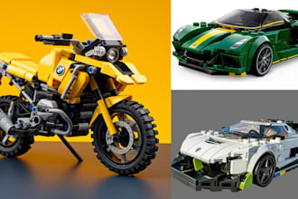 design 3d lego moc cars, bikes, ships, toys and houses with manual build guides