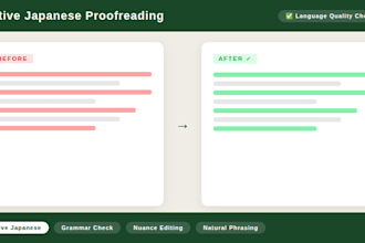 native japanese proofreading and language quality check