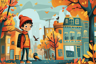 create cartoon background illustration