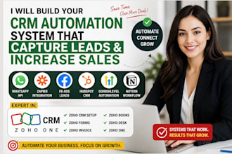 automate your leads using zoho CRM, zapier, whatsapp API system