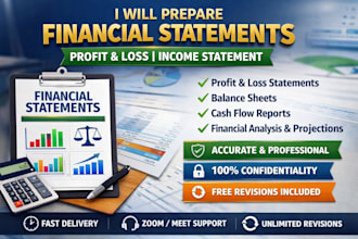 prepare financial statements, profit and loss, income statement