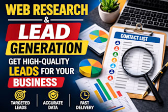 do web research, lead generation and build contact lists