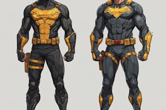 marvel or dc comic style custom illustration