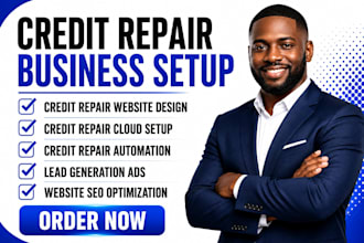 setup credit repair automations, build credit repair websites and funnels