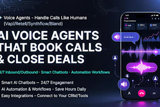 build, fix vapi ai voice agent, n8n chatbot, synthflow ai agent, retell, bland