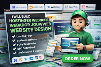 build hostinger webnode webador jouwweb mobirise landing page website design