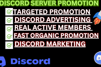 promote discord server, advertise and grow real active members fast