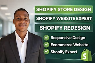 design or redesign a  shopify store website dropshipping ecommerce expert