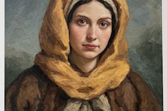 draw renaissance art oil painting portrait for your style