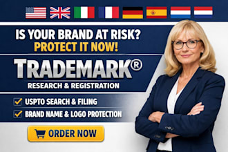 uspto trademark research and registration for brand name logo USA fr ger esp pl