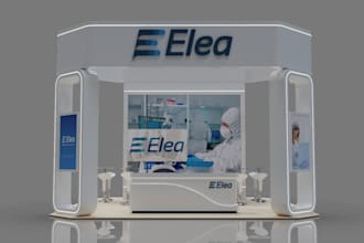 design and photorealistic render of congress stands