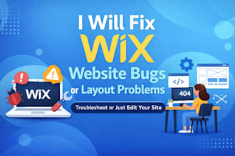 fix wix website bugs or layout problems troubleshoot or just edit your site