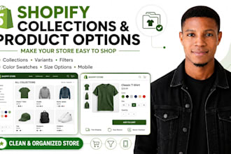 create shopify product variants, swatches, collections and product pages