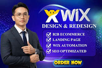 design redesign wix landing page wix seo wix automation b2b ecomerce wix expert