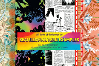 fwill design hand drawn patterns for textile, fabric, etc