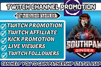 do twitch channel promotion to real active audience to get twitch live viewers
