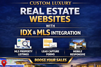 design luxury real estate website with idx mls integration