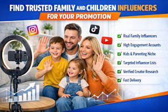 find trusted family and children influencers for your brand