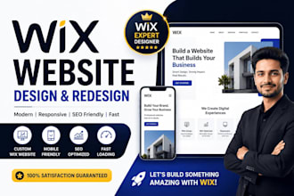 build wix website, design wix or redesign wix website