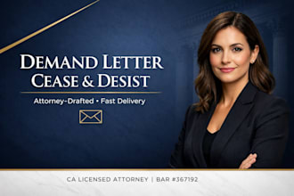 draft a powerful legal demand letter or cease and desist letter