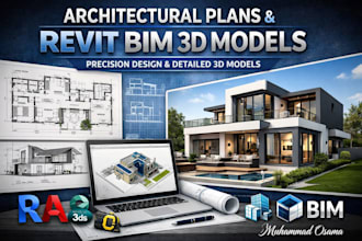 create architectural plans and revit bim 3d models