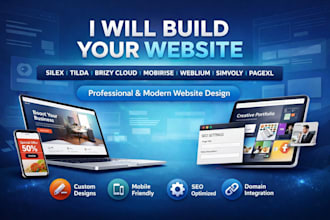 build silex tilda brizy cloud mobirise weblium simvoly pagexl website design