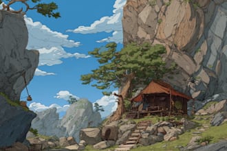 create 2d environment concept art, design, illustration