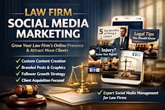 be your law firm social media marketing manager for attorneys lawyers