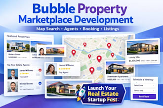 develop bubble property listing marketplace, map search, agent, booking, listing