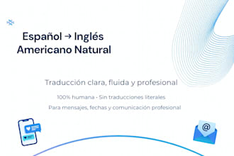 translate spanish to natural, fluent american english like a native speaker