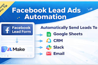 automate facebook lead ads to google sheets or CRM using make