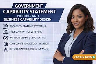 government capability statement writing and business capability design