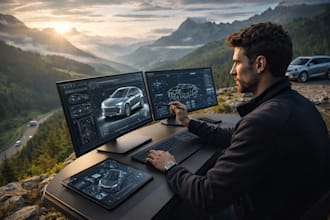 do autonomous vehicle design physical aesthetic 3d design