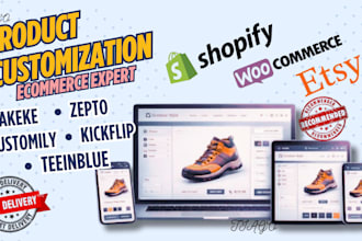setup 2d 3d custom product on zakeke customily kickflip teeinblue zepto inkybay