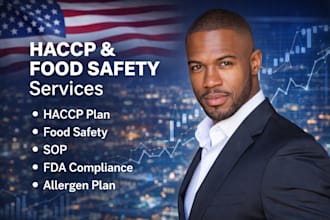 create customized haccp food safety plan with sops, ccps and compliance