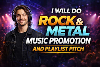 do rock and metal music promotion and playlist pitch