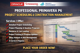 create primavera p6 project scheduling, planning and construction management
