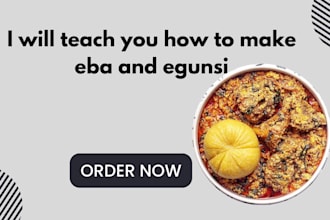 teach you how to make eba and egunsi soup with meat