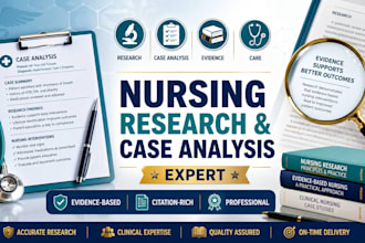 research and analyze nursing cases with citations